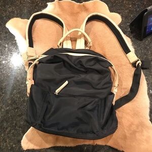 Tommy Bahama Backpack Purse Black and Tan